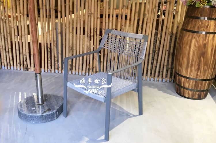 绳编户外餐椅YT-0172 应用效果展示