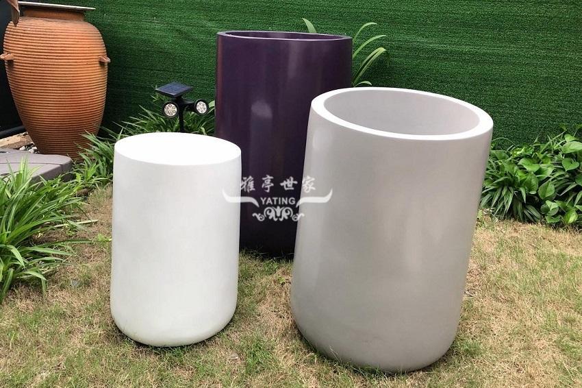 玻璃钢户外花盆YT-B37 应用效果展示