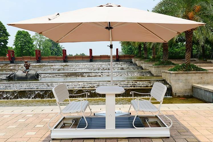 四人动摇桌椅YT-571RC 应用效果展示